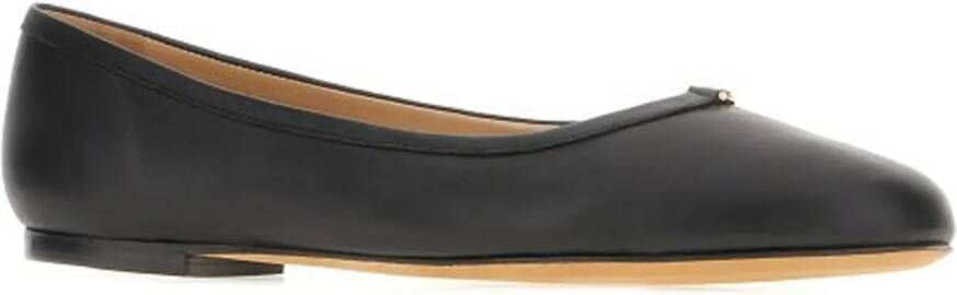 Chloé Slippers & Mules Chloe Leather Ballerina Flats in zwart