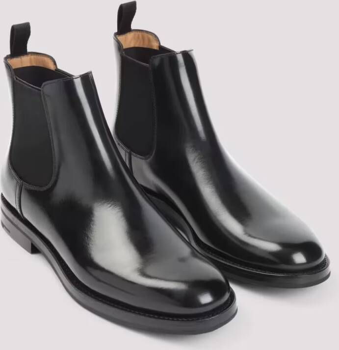 Church's Boots Black Calf Leather Ankle Boots in zwart