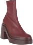 Clergerie Boots Leather Ankle Boot in rood - Thumbnail 6
