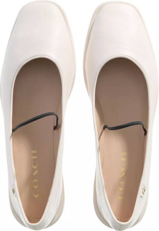 Coach Loafers & ballerina schoenen Emilia Leather Mary Jane in crème