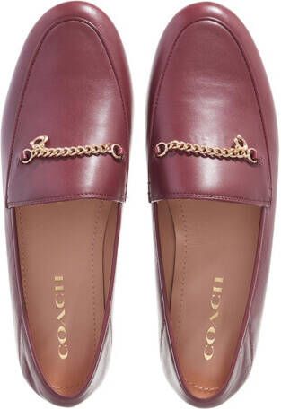 Coach Loafers & ballerina schoenen Hanna Leather Loafer in rood