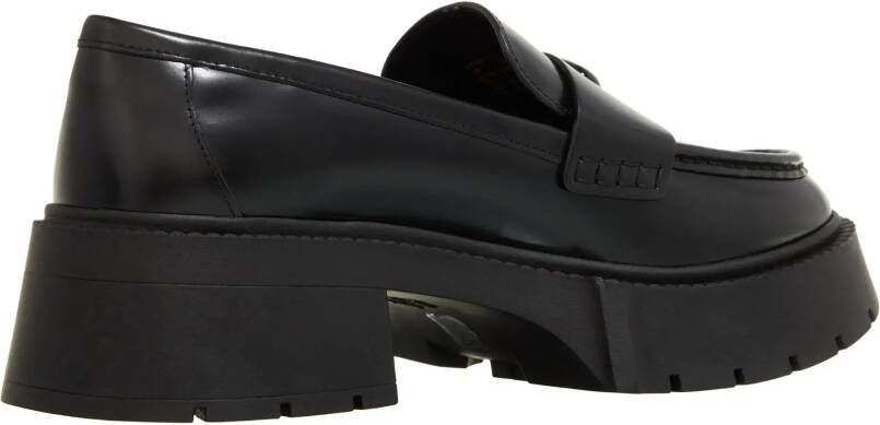 Coach Loafers Leah Platform Leather in zwart