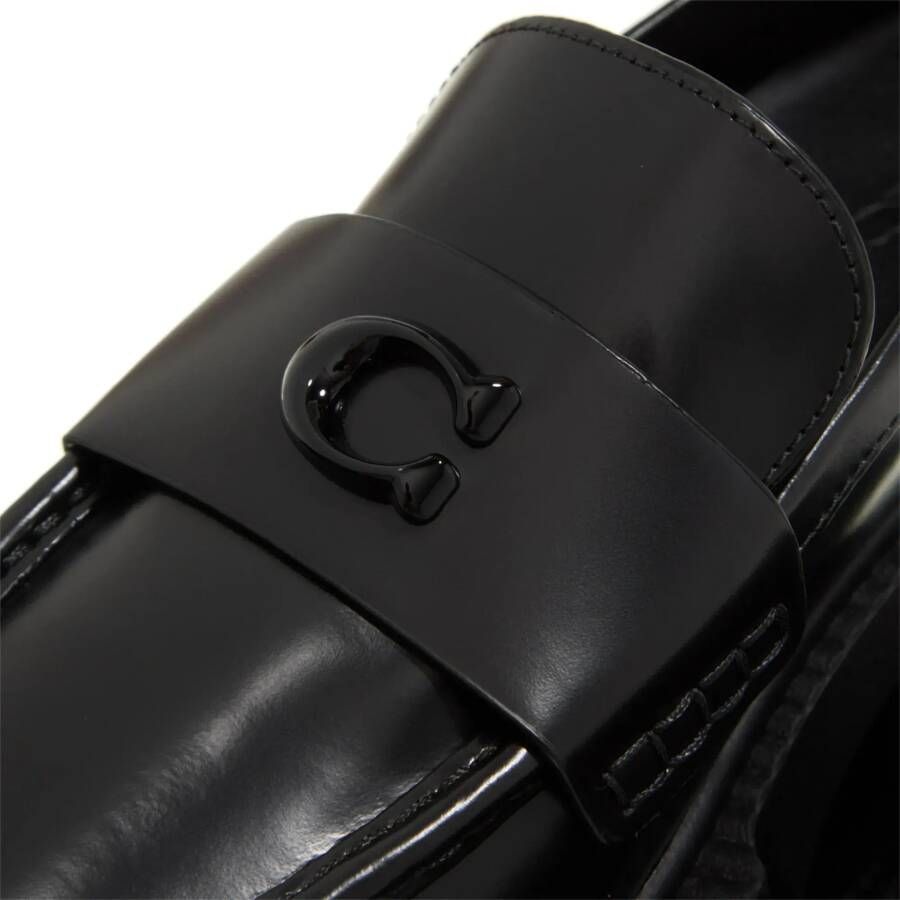 Coach Loafers Leah Platform Leather in zwart