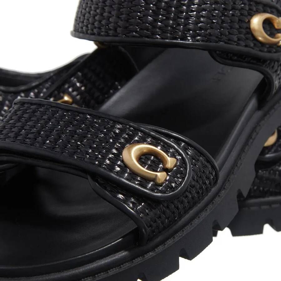 Coach Sandalen Brynn Straw Sndl Blk in zwart