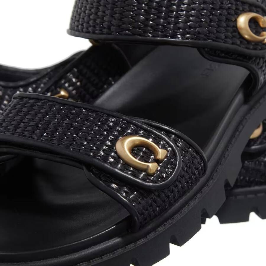 Coach Sandalen Brynn Straw Sndl Blk in zwart