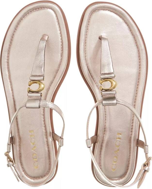 Coach Sandalen Jessica Sandal Leather in champagne kleuren