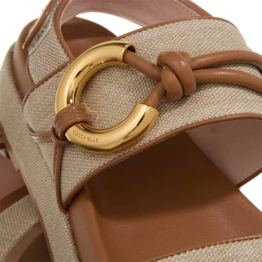 Coccinelle Sandalen Carmy Canvas Bi in beige