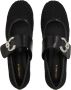 Coccinelle Zwarte Mesh Platte Schoenen met Logo - Thumbnail 6