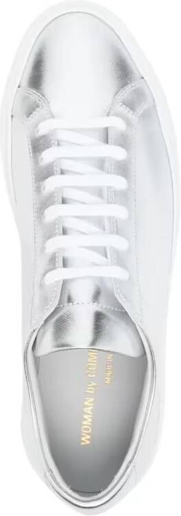 Common Projects Low-Top Sneakers Achilles Shiny Sneakers in zilver