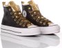 Converse Low-Top Sneakers Platform Black Gold in zwart - Thumbnail 3