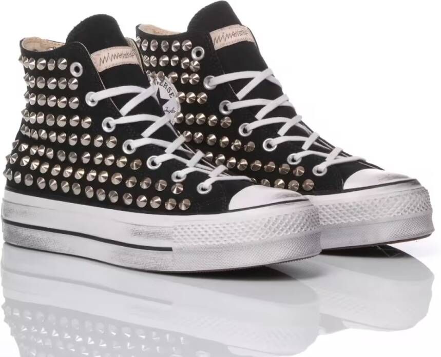 Converse Low-Top Sneakers Platform Black in grijs