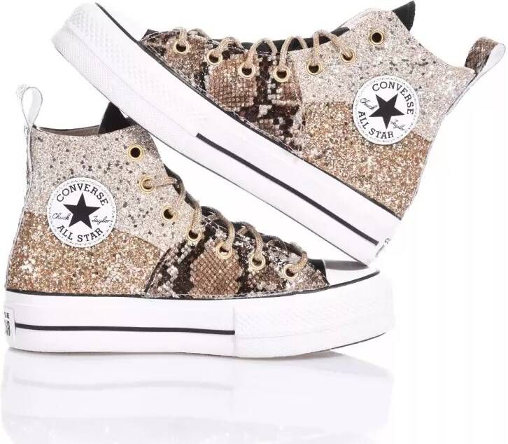 Converse Low-Top Sneakers Platform Champagne Gold in meerkleurig