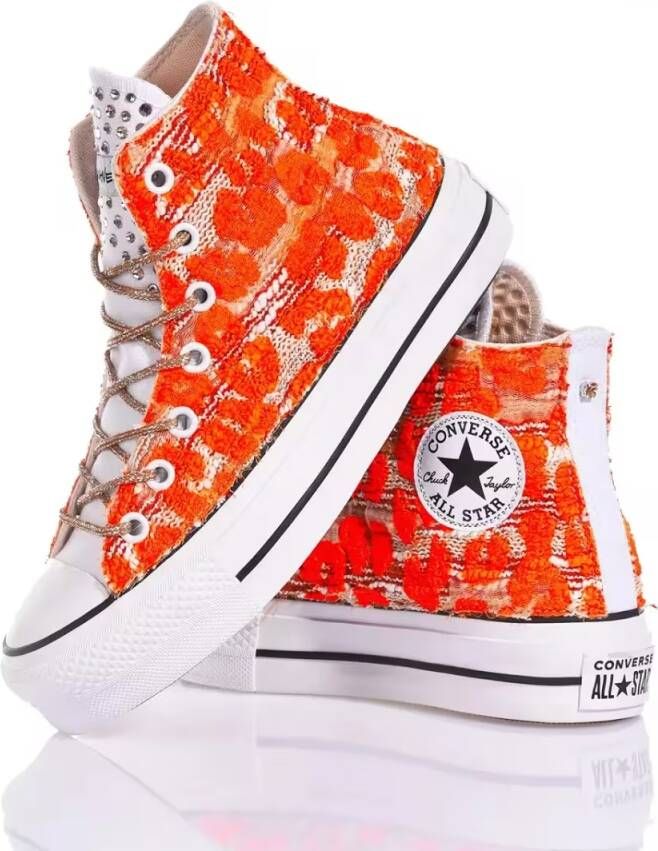 Converse Low-Top Sneakers Platform Multicolour Sneakers in oranje