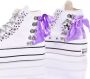 Converse Low-Top Sneakers Platform White Violet in wit - Thumbnail 2