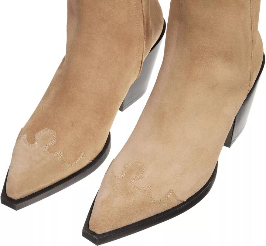 Copenhagen Shoes Texaanse Suède Laarzen met Puntige Neus Beige Dames - Foto 2