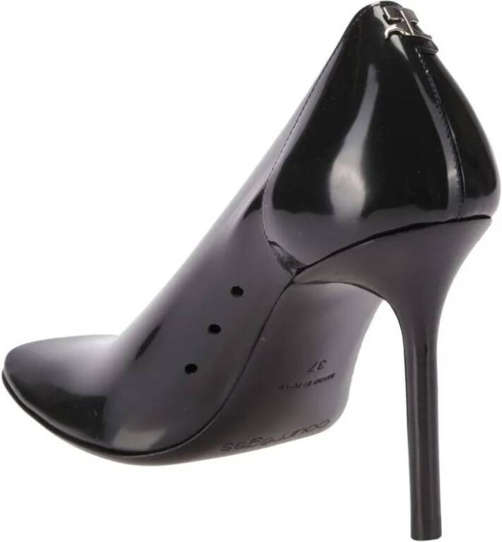 Courrèges Hoge hakken Black Stilettos In Semi-Transparent Translucent Ru in zwart