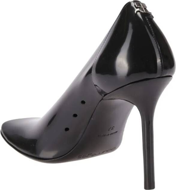 Courrèges Hoge hakken Black Stilettos In Semi-Transparent Translucent Ru in zwart