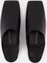 Courrèges Slippers & Mules Heritage Shadow Mules Leather Black in zwart - Thumbnail 6