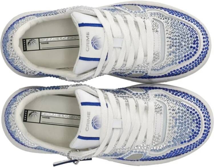 CRIME LONDON Low-Top Sneakers Off Court Og Blue Sneaker With Rhinestones in blauw