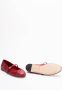 Dolce&Gabbana Gathered Lambskin Ballerinas With Gold Logo Detail in rood - Thumbnail 2