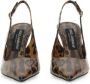 Dolce&Gabbana Hoge hakken Leather Sling Back in meerkleurig - Thumbnail 2