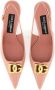 Dolce&Gabbana Hoge hakken Pointed Toe Leather Slingback in roze - Thumbnail 2