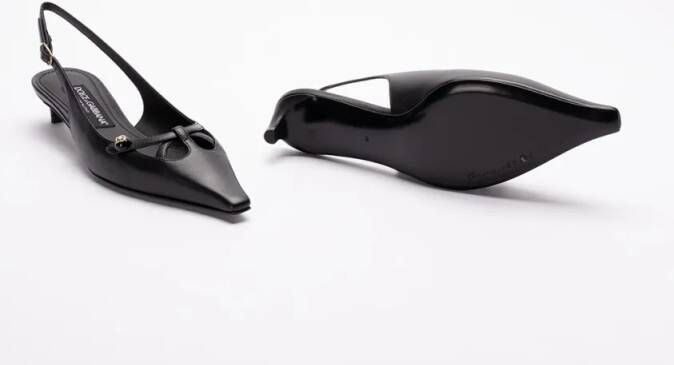 Dolce&Gabbana Hoge hakken Pointed Toe Slingbacks in zwart