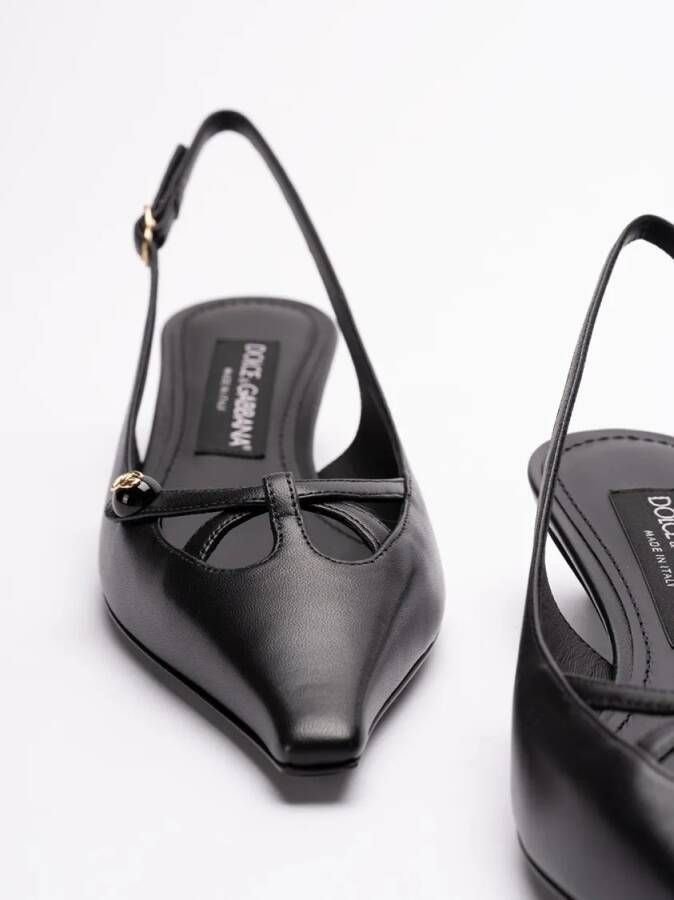 Dolce&Gabbana Hoge hakken Pointed Toe Slingbacks in zwart