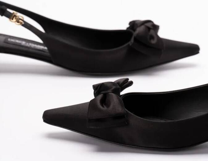 Dolce&Gabbana Hoge hakken Slingback Pumps With Bow Accent in zwart