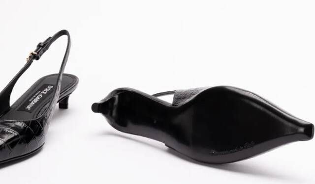 Dolce&Gabbana Hoge hakken Slingback Pumps With Pointed Toe in zwart