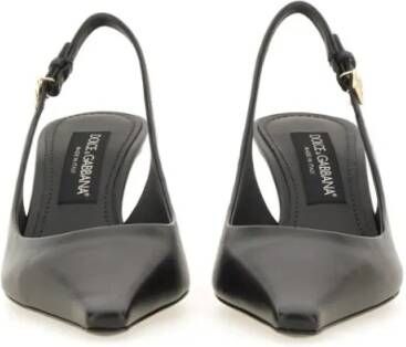Dolce&Gabbana Hoge hakken Slingback With Logo in zwart