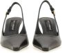 Dolce&Gabbana Hoge hakken Slingback With Logo in zwart - Thumbnail 2