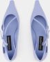 Dolce & Gabbana Blauwe Kalfsleren Slip-On Ballerina's Blue Dames - Thumbnail 16