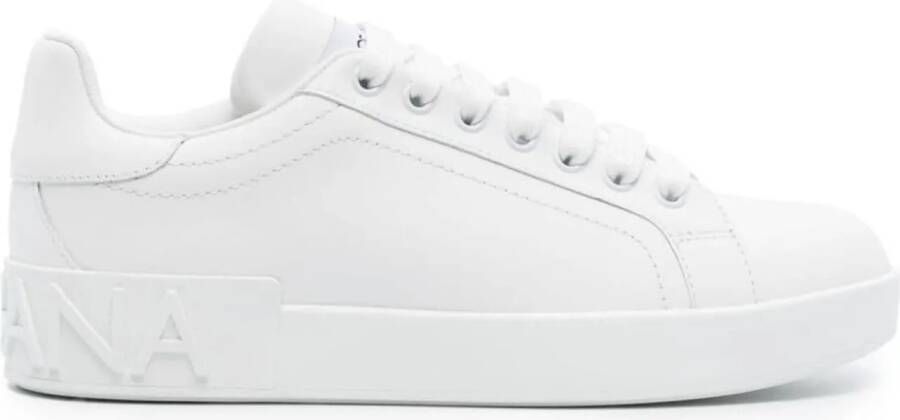 Dolce&Gabbana Low-Top Sneakers Dames Portofino Sneaker Wit in wit