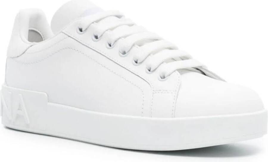Dolce&Gabbana Low-Top Sneakers Dames Portofino Sneaker Wit in wit