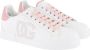 Dolce&Gabbana Low-Top Sneakers Dames Portofino Sneaker Wit Roze in wit - Thumbnail 17