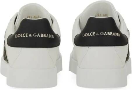 Dolce&Gabbana Low-Top Sneakers Portofino Leather Sneaker in wit