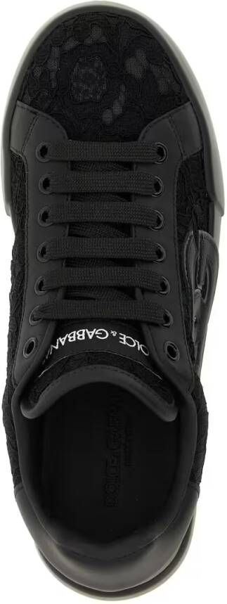 Dolce&Gabbana Low-Top Sneakers 'Portofino Light Strobel' Sneakers in zwart