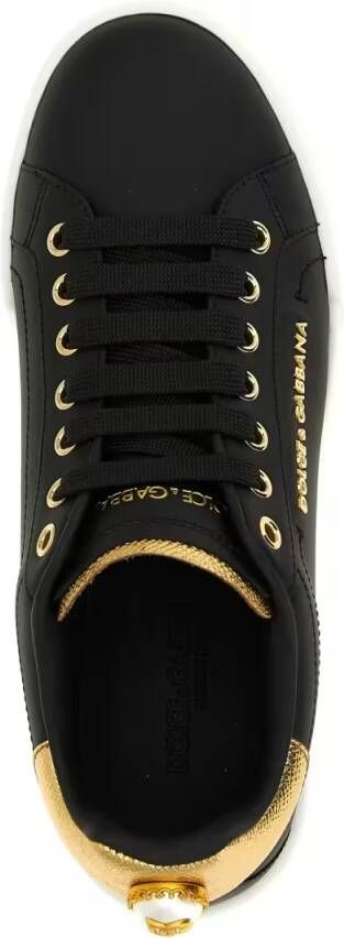 Dolce&Gabbana Low-Top Sneakers 'Portofino' Sneakers in zwart