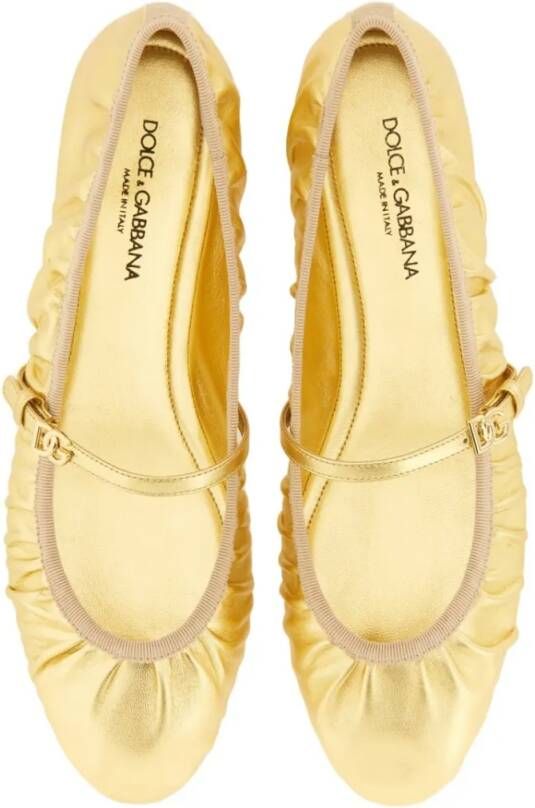 Dolce&Gabbana Mordoré Nappa Ballerina in goud