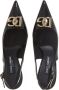 Dolce & Gabbana Glanzend Leren Slingback Pumps met Gouden Metalen DG Monogram Black Dames - Thumbnail 15