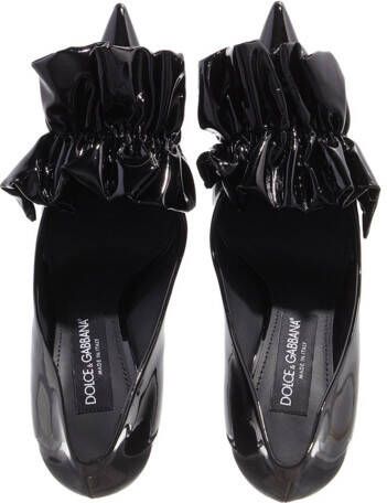 Dolce&Gabbana Pumps & high heels Patent leather pumps with ruches in zwart