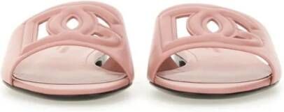 Dolce&Gabbana Sandalen Leather Slide Sandal in roze