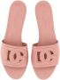 Dolce&Gabbana Sandalen Leather Slide Sandal in roze - Thumbnail 4