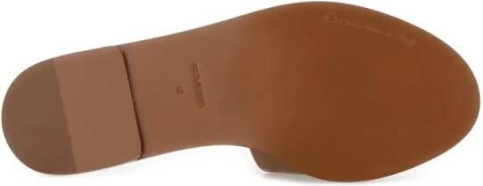 Dolce&Gabbana Sandalen Leather Slide Sandals in bruin