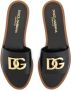 Dolce&Gabbana Sandalen Leather Slide Sandals in zwart - Thumbnail 4