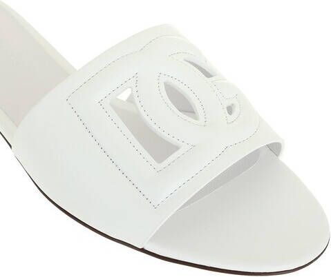Dolce&Gabbana Sandalen White Slides Sandals in wit