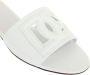 Dolce & Gabbana Ronde Neus Slides van Kalfsleer White Dames - Thumbnail 7