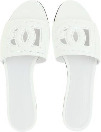 Dolce&Gabbana Sandalen White Slides Sandals in wit