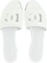 Dolce & Gabbana Ronde Neus Slides van Kalfsleer White Dames - Thumbnail 8